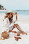 2019 New Summer Women Bikini Cover Up Floral Lace Hollow Crochet Swimsuit Cover-Ups Bathing Suit Beachwear Tunic Beach Dress Hot