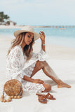2019 New Summer Women Bikini Cover Up Floral Lace Hollow Crochet Swimsuit Cover-Ups Bathing Suit Beachwear Tunic Beach Dress Hot