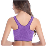 Women Zipper Push Up Sports Bras, Padded Wire-free Breathable Sports Tops Just For You