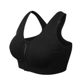 Women Zipper Push Up Sports Bras, Padded Wire-free Breathable Sports Tops Just For You