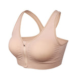 Women Zipper Push Up Sports Bras, Padded Wire-free Breathable Sports Tops Just For You