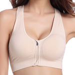 Women Zipper Push Up Sports Bras, Padded Wire-free Breathable Sports Tops Just For You