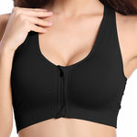 Women Zipper Push Up Sports Bras, Padded Wire-free Breathable Sports Tops Just For You