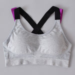 Sexy Women Sports Bra With Cross Straps (Fitness Push Up Bra) Best For Yoga Running Gym