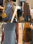 Ladies Summer Dress O Neck Mini Polka Dot Dress Beach Dresses
